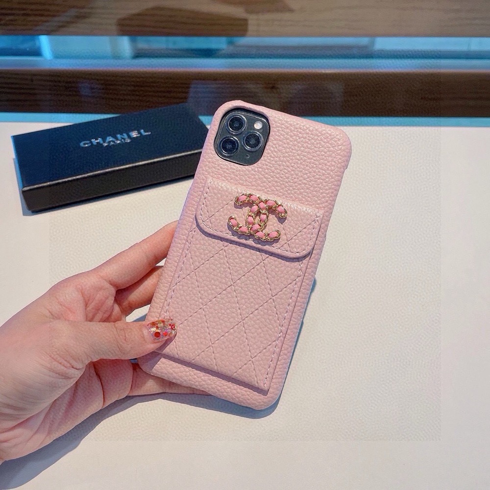 Chanel pink card case phone case